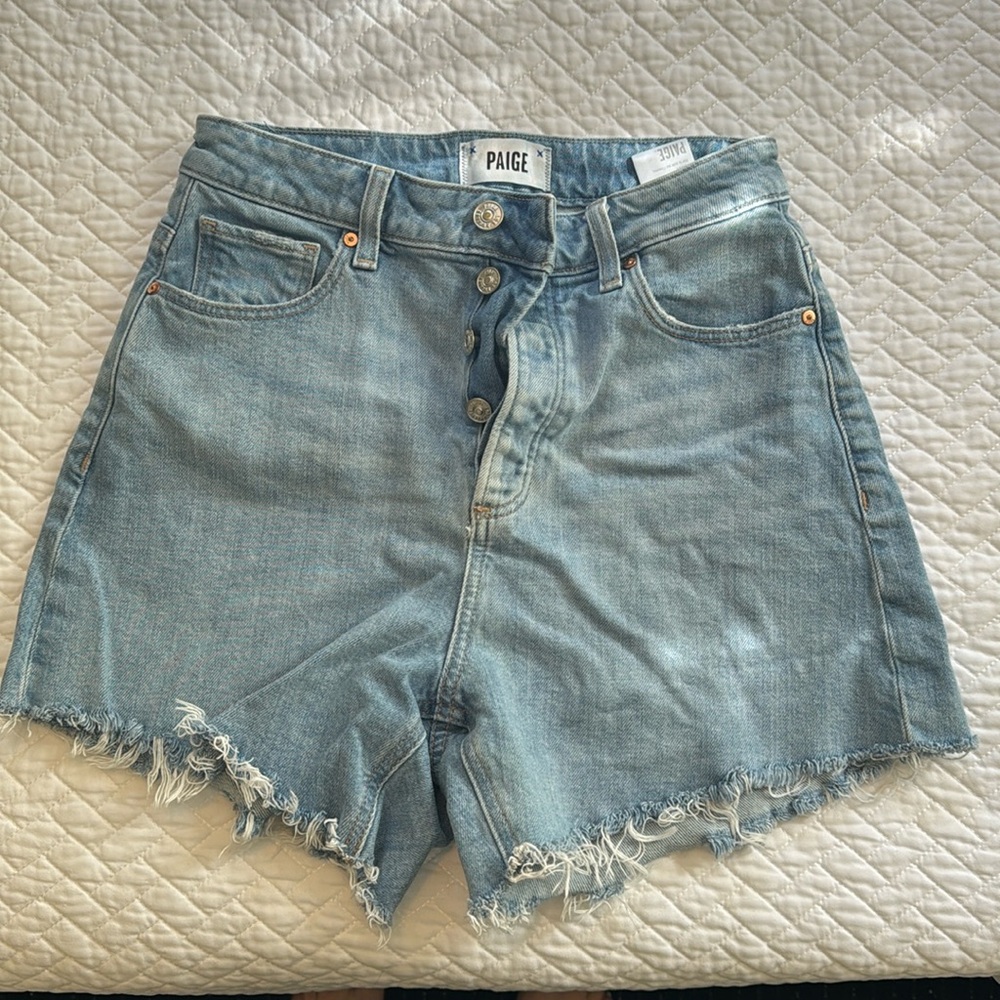 Paige denim button fly cut off shorts